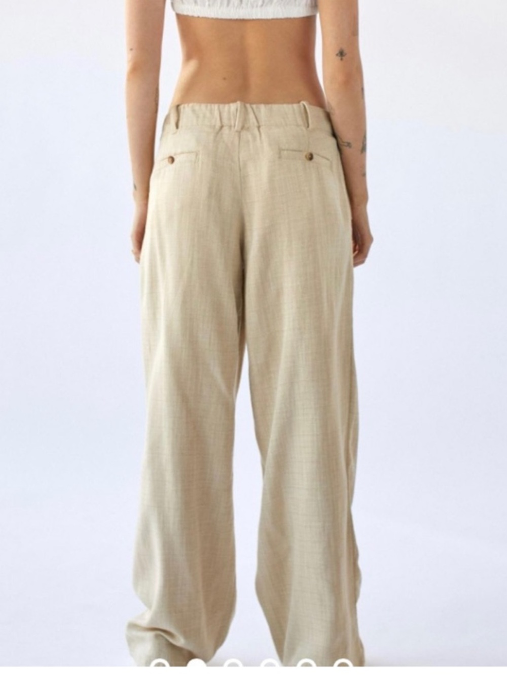 Urban Outfitters Martina low rise linen trouser pants - Picture 3 of 12